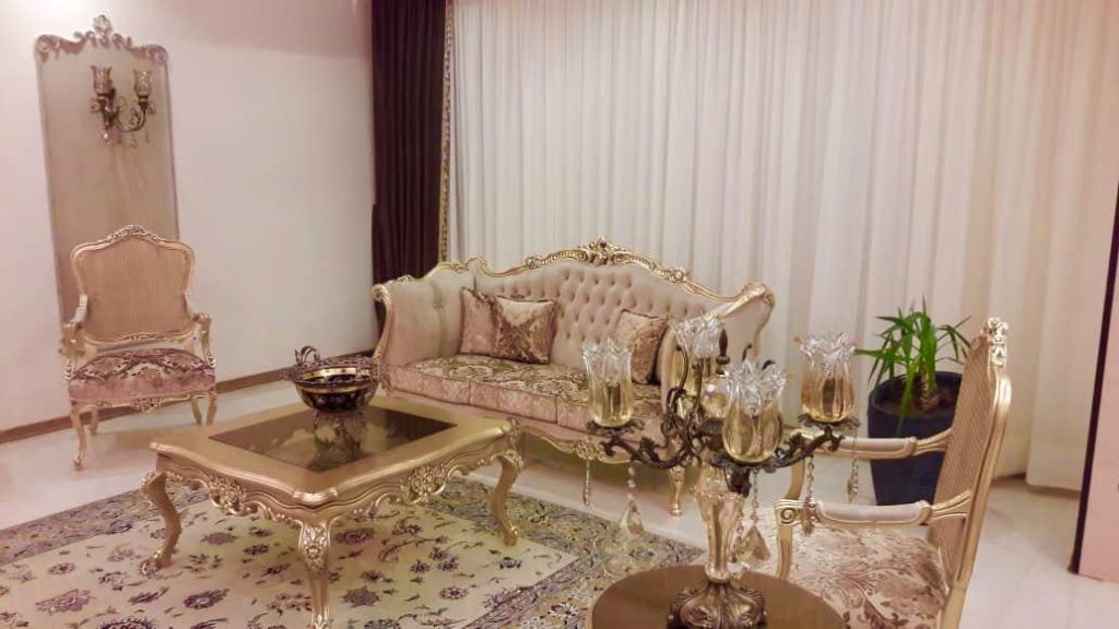 سرویس مبل فرانسوی دو گل مدل | sofa-A095