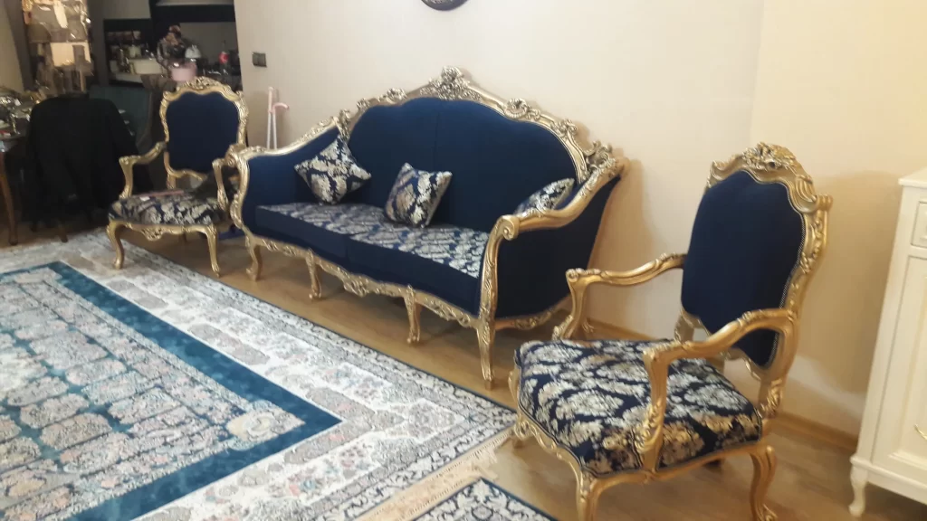 سرویس مبل فرانسوی پنج گل مدل | sofa-A160