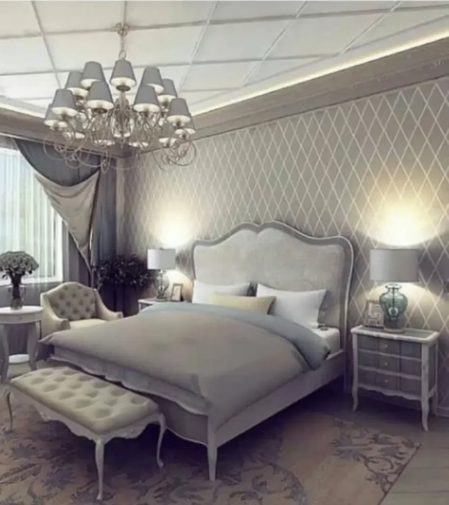 سرویس خواب مدرن پارچه ای مدل | bed-B046