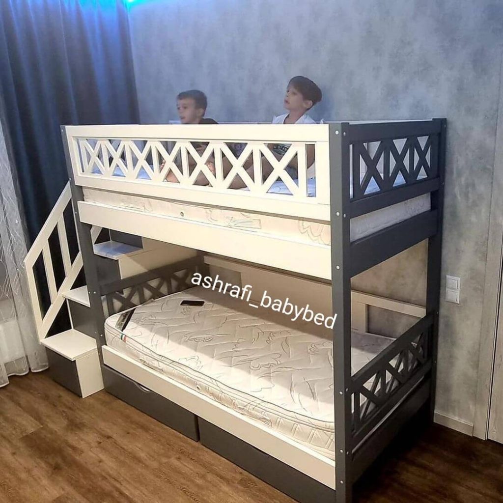 تخت دو طبقه و کلبه مدل | bedkid-H245