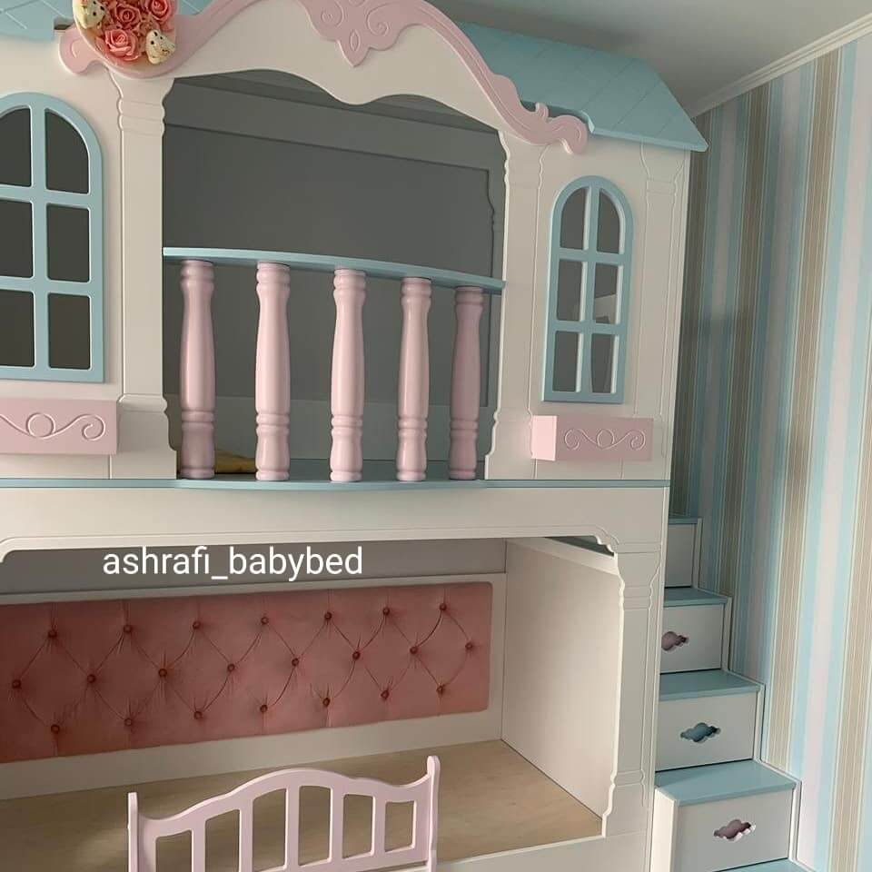 تخت دو طبقه و کلبه مدل | bedkid-H229