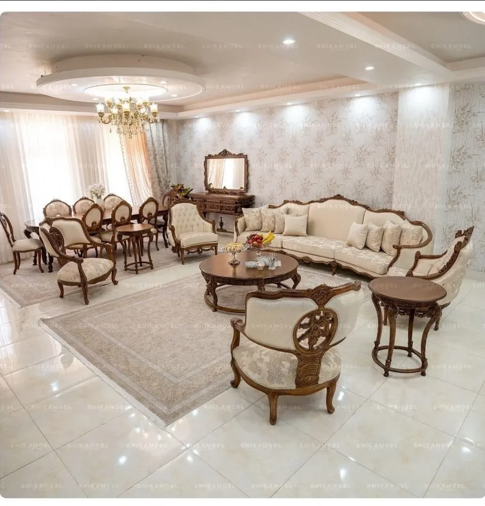 سرویس مبل کلاسیک منبتی | sofa-A428