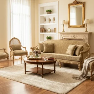 سرویس مبل کلاسیک پاپیونی | sofa-A499