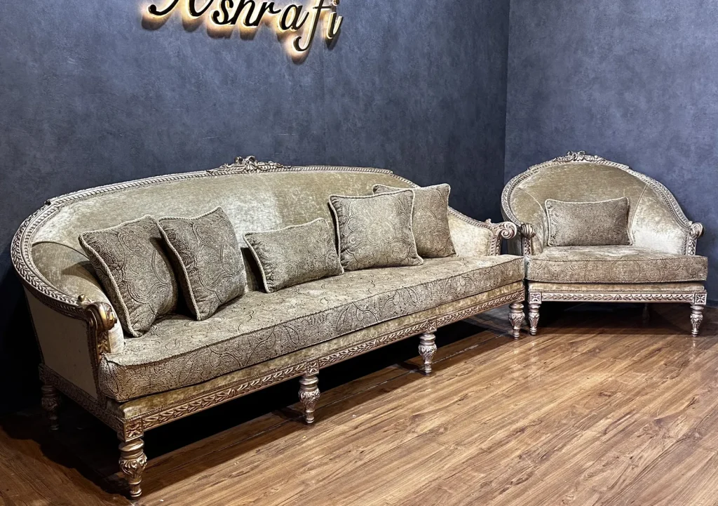 سرویس مبل کلاسیک پاپیونی | sofa-A508