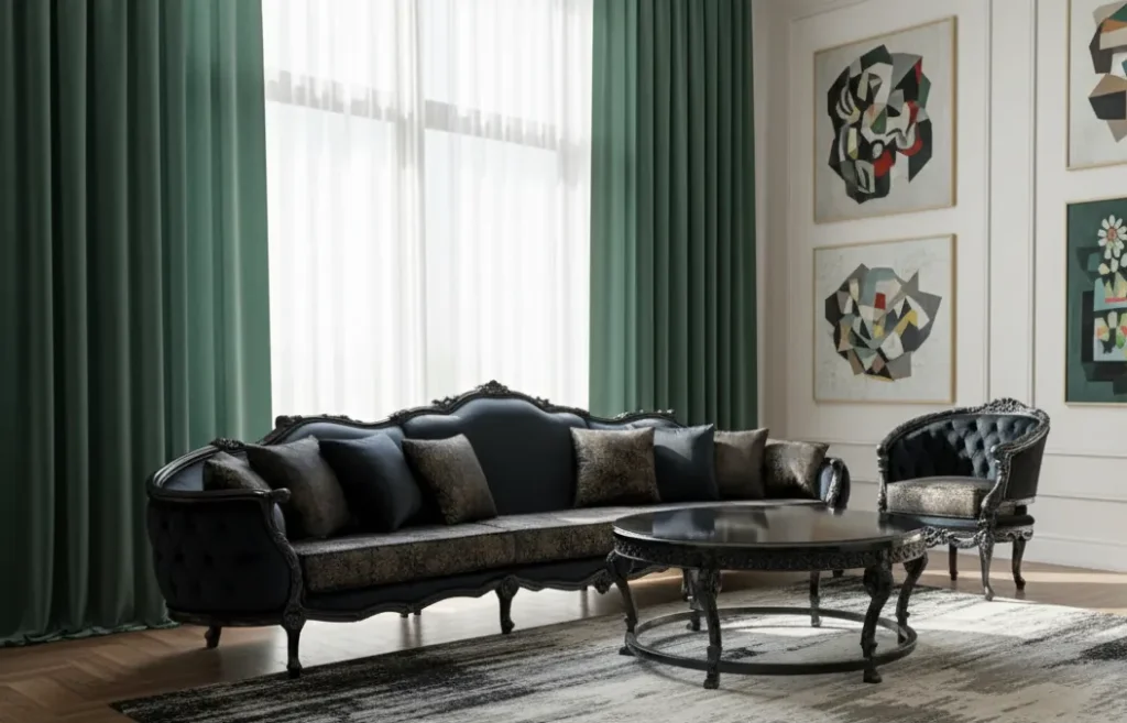 سرویس مبل کلاسیک منبتی | sofa-A556