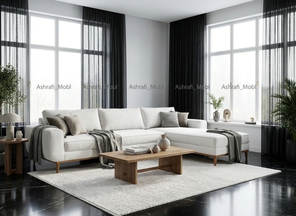 سرویس مبل ال | sofa-A663